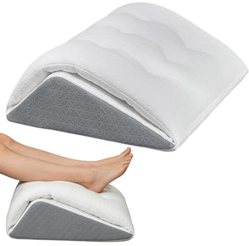GBKDQQ Cojín para piernas de espuma viscoelástica, cojín para rodillas para dormir de espalda, estructura de doble capa, cojín en cuña, cama ideal para piernas después de operaciones con funda