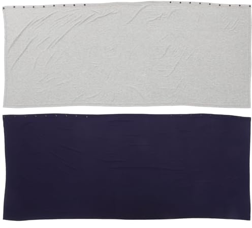WEKADRIN Lot de 2 Ponchos D'allaitement pour Bébé, Foulards et Châles de Sécurité en Coton, Boutons Réglables, Couleurs Gris Clair et Bleu Marine, Couverture Respirante pour Allaiter