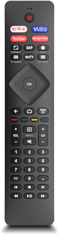 Meliya Mando para Philips TV, Universal Mando a Distancia para Philips Smart TV LED HD 4K UHD