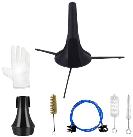 Trumpet Maintenance Kit 7 Pieces Brass Musical Instrument Restoration Tool | Trumpet Instrument Cleaning Kit for Professionals, Enthusiasts, Beginners, Performers, Music Players