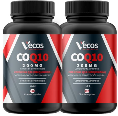 Coenzima Q10 200mg Vegana – Ubiquinona Fermentada Natural de Alta Absorción – 120 Cápsulas – Energía Celular, Sistema Inmune, Antioxidante Antiedad (240 Cápsulas (2 Botes))