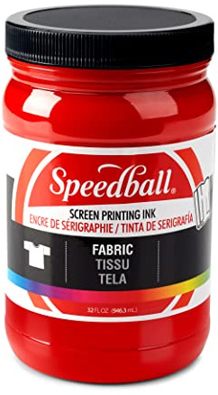 Speedball Fabric Screen Printing Ink, 32-Ounce, Red