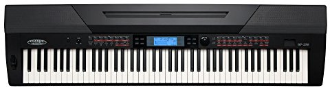Classic Cantabile SP-250 BK Stagepiano (88 tangenter, hammarmekanik, stoppdynamik, polyfoni: 128, 600 ljud, MIDI, USB, inspelnings- och medföljande funktion, inklusive notstativ och strömförsörjning)