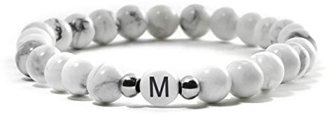 BERGERLIN Buchstaben Armband weiss (Buchstabe M)