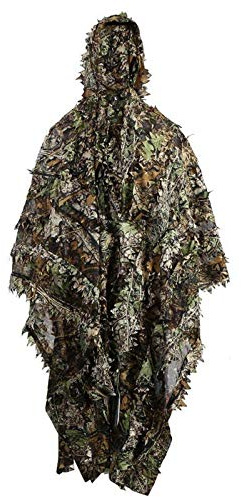 VIGAN 3D Camo Bionic Leaf Camouflage Jungle Hunting Ghillie Suit Set Woodland Sniper Birdwatching Poncho Ghillie Suit