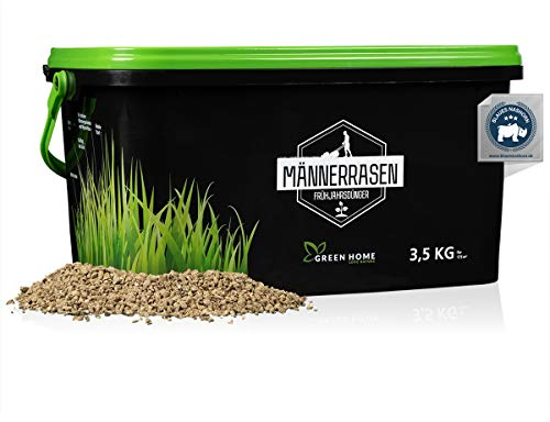 Green Home® Rasendünger Frühjahr - 3,5kg High Tech Rasendünger für Frühjahr schützt vor Moos - Frühjahrsdünger Rasen mit beeindruckender Wirkung - Gebinde 100% recycelt - Made in Germany