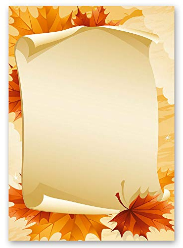 20 Sheets Motif Letter Paper! Seasons - Autumn Autumn Leaves DIN A4 - Paper-Media