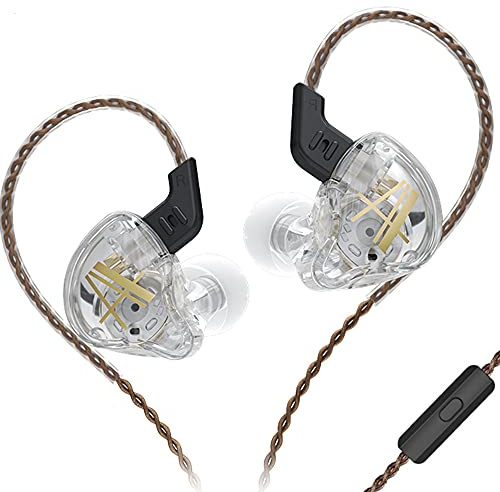 CCA CA2 In-Ear Monitor Earphone with Microphone, Customized Subwoofer, Suitable for Musicians, Noise Reduction - White