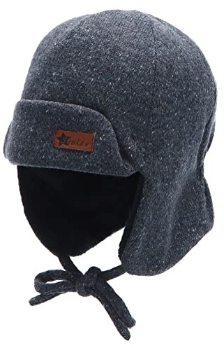 Sterntaler Gorro de Aviador para bebé con Solapas para Las Orejas y Cinta Adhesiva, Color Azul, Azul Medio., 47