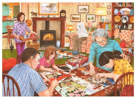 The House of Puzzles - Bits & Pieces Jigsaw - Big 500 Piece Jigsaws For Adults, Extra Large Pieces, Artist Illustrated, Scenic Landscape, Deluxe Puzzle Gifts