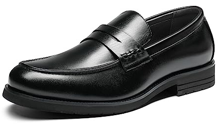 Bruno Marc Men's Dress Slip-on Penny Loafers Shoes,Black,12