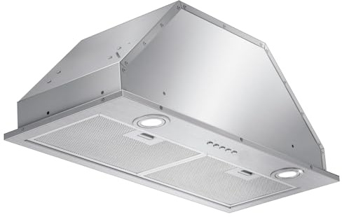 ONEEON 30 Range Hood Insert - 500 CFM Stainless Steel Built-in Kitchen Vent w/ 4-Speed Exhaust Fan, Dishwasher-Safe Baffle Filters, LED Lights & 3-Min Delayed Shutdown