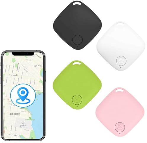Bluetooth Item Finders, 4pcs Key Finders Smart Bluetooth Tracker Locator with Anti-Lost Alarm Reminder, Finder Anti-Lost Tag Compatible with Android and iOS, Suitable for Kids Pets Wallet Luggage