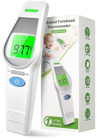 Forehead Thermometer for Kids Adults, HOLFENRY Non Contact Infrared Thermometer with LCD Display,Digital Baby Thermometers Body Temperature Monitor Forehead