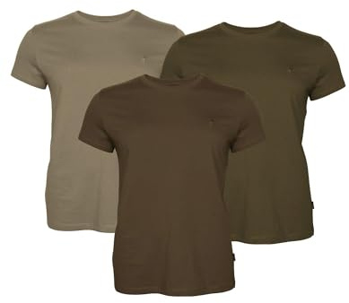 Pinewood Damen 3-Pack T-Shirt - T-Shirts für Damen - EIN Set von 3 weichen und praktischen Basic Tshirt Damen mit Logo Stickerei auf der Brust - in großen Größen erhältlich