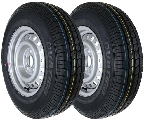 The Drive 2 Kompletträder für Anhänger 185R14 C 104/102N M+S auf 5,5Jx14H2 Felge 5x112 ET30 | Reifen | Rad | Wohnwagen | Reifen mit Felge