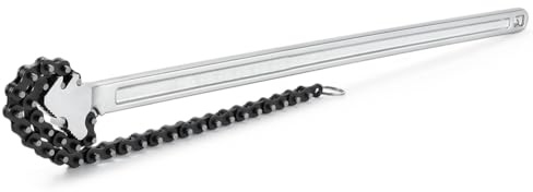 iFutniew Chiave a catena da 61 cm, chiave per tubi a catena, chiave per tubi, e nero, 1 pezzo