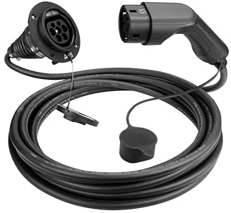 Green Wallbox Elbilsladdnings Förlängningssladd Typ 2 22kW – Robust och långvarig – Typ 2-uttag – Maximal effekt: 22kW – Kompatibel med 11kW, 7,4kW, 3,6kW – 10 m