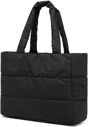 Myhozee Puffer Bag Damen Tasche Elegant - Handtasche Damen Tote Bag Puffect Shopper Groß Umhängetasche Hobo Bag Warme Schultertasche Bag Winter Handbag Stepptasche Einfarbig