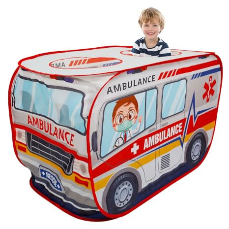 Pop Up Play Tent for Boys and Girls Truck Foldable Tent Indoor Outdoor Toddler Pretend Playhouse Portable Pop Up Play Teepee with Storage Bag Play Toy Gift for Children and Kids Parties