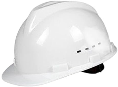 Vented Safety Helmet, Work Hard Hat, ABS Safety Helmet, Vented Design Slip Ratchet Adjustment Smash Absorbing Protection for Building, Construction and Work sites