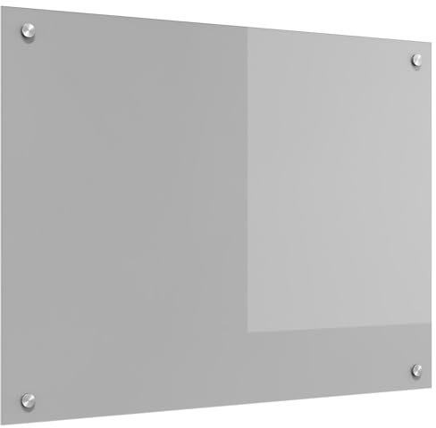 vidaXL Küchenrückwand Hellgrau 80x60x0,6 cm Hartglas