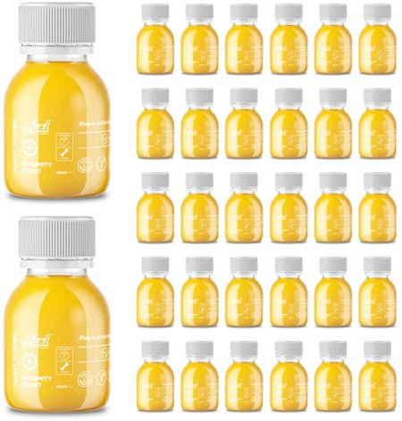 Fuel Station Ginger Turmeric Shots, 30 x 60ml, Powerful & Fiery Immunity Boosting, 100% Natural Cold Pressed Shots, Reduces Bloating, Improves Digestion & Energising Pick-Me-Up, No Preservatives