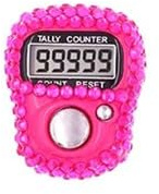 Cauaoa Electronic Finger Tally Counter Clicker Counter,Convenient Portable Digital Display Tally Counter,Resettable Mini Lap Counter for Golf Goods Counting Accessories,Track and Field Lap Counters