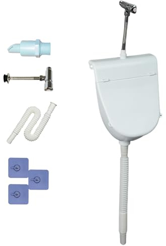 Urinario Para Garaje, Desviador De Comercial Para Pared, Urinario Con De Descarga Y Tapa Para Garaje Exterior Autocaravana Baño Aseo Niños Chicos Hombres