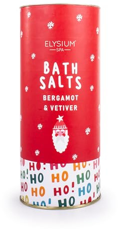 Elysium Spa Sali da bagno, regali di Natale da donna, riempitivi per calze (Babbo Natale, bergamotto e vetiver, 600 g)