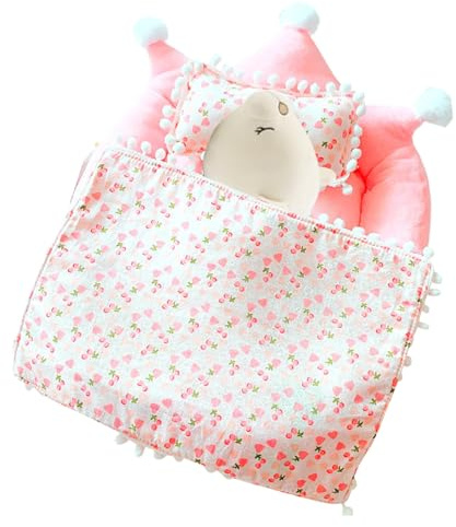 Baby Doll Accessories Bedding Set – Soft Blanket Mattress Pillow Dolls Playset | Doll Furniture | Bedding Kit Playset | Cozy Bed Accessories for Kids Pretend Play and Fun