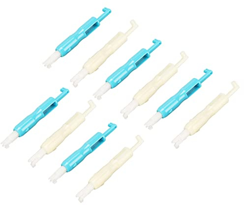Acouto 10PCS Infila Ago Automatico Inseritore di Aghi per Cucire in Plastica Strumenti di Infilatura per Uso Domestico in Caso di Ago Scadente APPLICABILE della Luce è l' Progettato Automaticamente