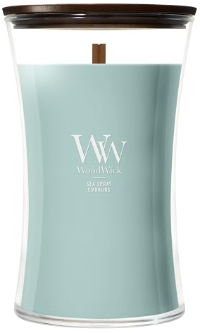 WoodWick Scented Candle | Large Hourglass Candle | Sea Spray | Perfect Gifts for Women