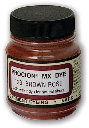 Jacquard Procion MX Dye, Brown Rose Cold Water Fibre Reactive Powder, Permanent Fabric Colour for Tie Dye, Cotton, Linen, and Natural Textiles, Craft Supplies, 18.71g
