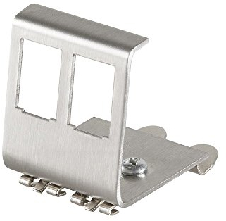 2direct GmbH Adaptador De Carril DIN Logilink para Jack Rj45 Keystone, 2 Puertos, Metálico