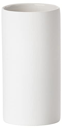 Zone Denmark Solo Zahnputzbecher, Becher für Zahnbürsten, Porzellan, Weiß, 12,2cm