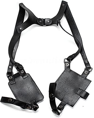 Anti-Theft Underarm Shoulder Bag Hidden Strap Wallet Holster Bag Leisure Double Shoulder Wallet Security Concealed Pack Backpack (Black)