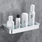 DUFU Duschregal Bohrfrei & Schadenfrei - Badregal mit Gehärtetem Glas & Aluminium (25cm, Silber) - Rostfrei, Schimmelresistent, Abnehmbar - Wandorganizer für Badezimmer
