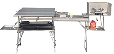 Outdoor Küche Camping Schränke Tragbarer Klappbarer Camping-Küchentisch Im Freien, Aluminium Outdoor Reisen Camping Picknick Kochtisch Leicht Zu Tragen