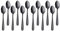 SBOMHS Teelöffel 12 stück aus Edelstahl Kaffeelöffel 13,5 CM kleine Löffel Espressolöffel Dessertlöffel Mini Teaspoons Metall Mokkalöffel (Schwarz)
