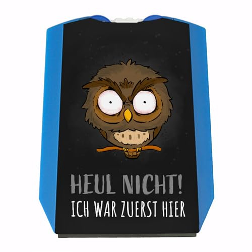 Eule Parkscheibe mit Spruch Heul Nicht Ich war zuerst Hier Auto-Parkscheibe für Männer Kerl am Steuer parkt mit Bier-Motiv im Männerberuf Parkplatz