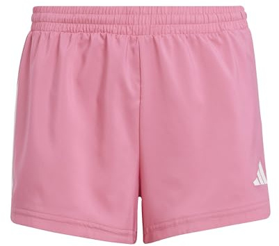 Adidas Niñas Train Essentials 3-Stripes Shorts, Pink Fusion/White, 7-8 Years