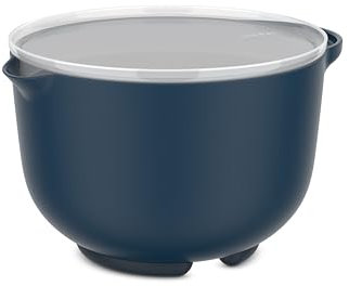Mepal - Rührschüssel mit Deckel Chef it - Anti-Rutsch Boden - Mikrowellen- und Spülmaschinengeeignet - Schüssel - Material beständig bis zu 110°C - 1500 ml - Navy