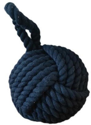 Sharplace Door Stopper Nautical Doorstop Versatile for Floor Decorative Door Stop Rope Knot, Door Wall Protector for Hotel Home, Blue