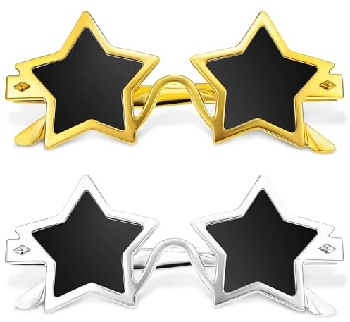 LTMMC 2Pcs Star Glasses, Star Sunglasses for Party & Photo Booth Props
