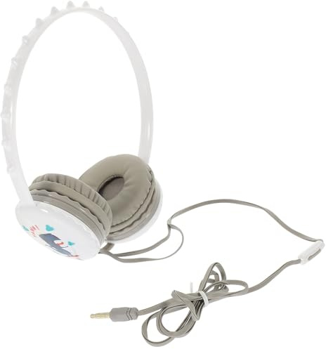 Ipetboom Casque de Jeu Filaire Blanc pour Garçon et Filles, Casque Audio Circum-aural Léger et Confortable, Écouteurs pour Étudiants Son Haute Fidélité, Accessoire Audio Scolaire