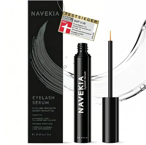 Navekia Siero Ciglia Premium 2026 – M 3 ml – 2 Peptidi Chiave + Bio‑Enzima – Per Lunghezza & Densità – Applicazione facile, lunga durata – Occhi sensibili – Vegan, cruelty‑free, senza ormoni