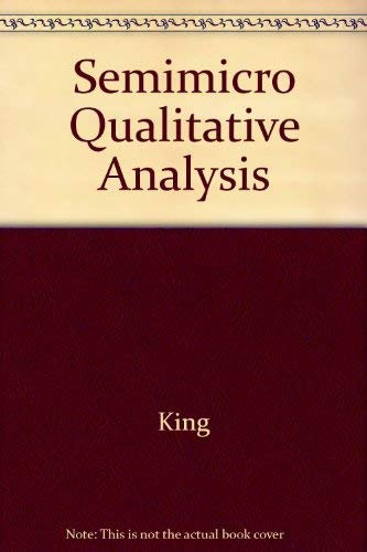 Semi-Micro Qualitative Analysis