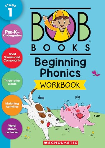Beginning Phonics Workbook - Phonics, Writing Practice, Ages 4 and Up (Bob Books): Starting to Read) (Stage 1: Starting to Read)