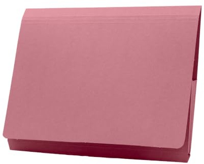 Exacompta - Ref PW3-PNKZ - Guildhall - Pocket Wallet, 14x10 / 350 x 242mm, 315gsm Heavyweight Premium Quality Manilla, A4 & Foolscap, Blue Angel Certified - Pink, Pack of 50